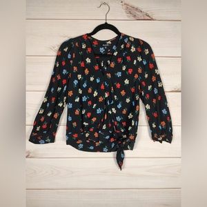 Maxwell S Pullover Top Woman’s Colorful Floral Long Sleeve Blouson